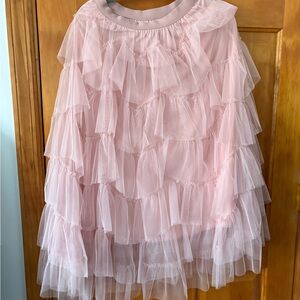 Chic Layered Tulle Skirt in Soft Pink